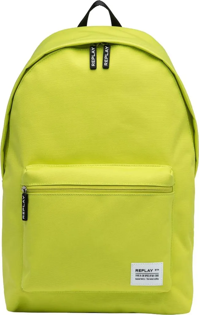 Sac à dos de loisirs Replay LT coloris jaune fluo avec bretelles réglables