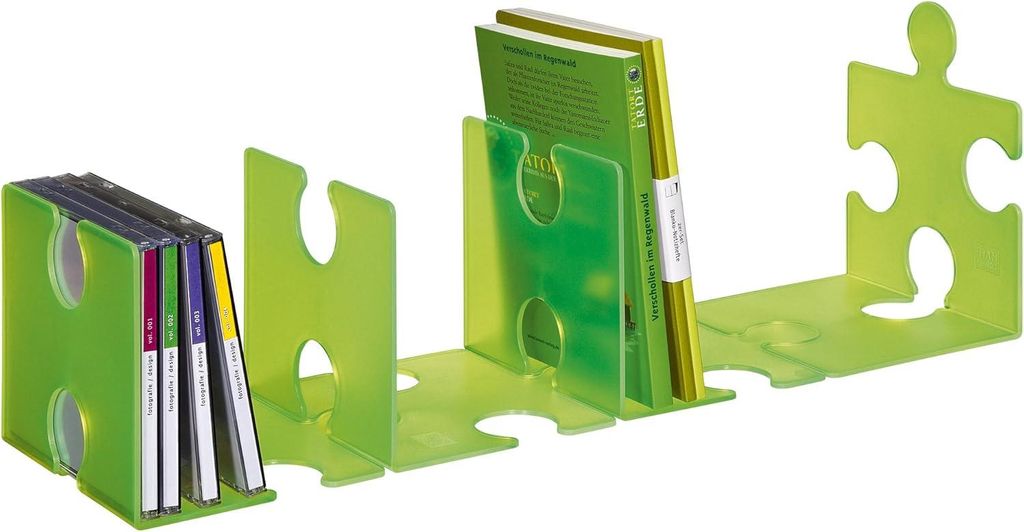 Písmena HAN PUZZLE, sada 2 kusů, zelená-průsvitná Obrázek produktu 