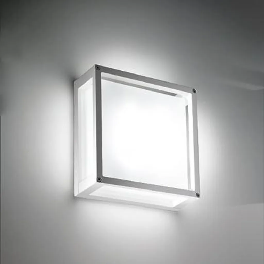 Applique Murale LED Carrée 25cm IP54 Éclairage Blanc Chaud 3000K