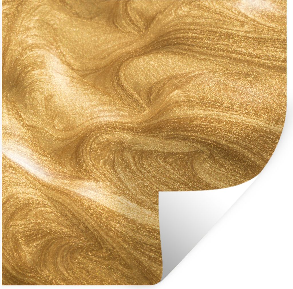 MuchoWow Wandtattoo Wandsticker Wandaufkleber Ein goldener Hintergrund mit Glitzern 50x50 cm Selbstklebend und Repositionierbar - Selbstklebend -...