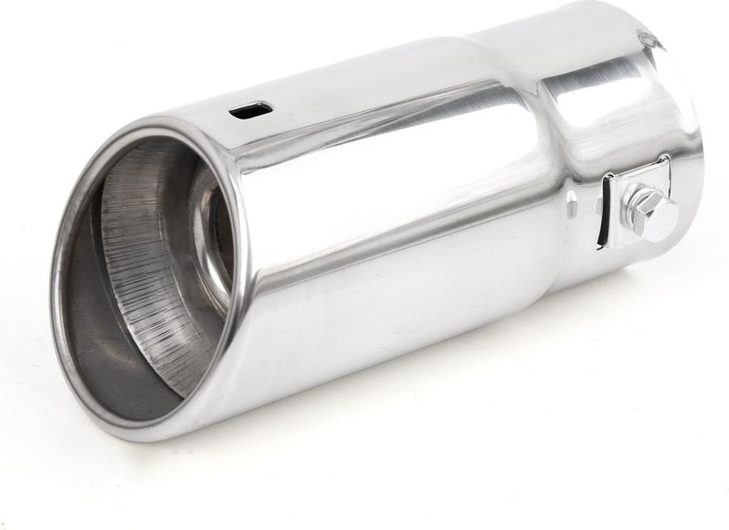 Auto Chrom Rund Auspuff Schwanz Schalldämpfer Tip Rohr Passt Durchmesser 1 1/4" bis 2" DE de