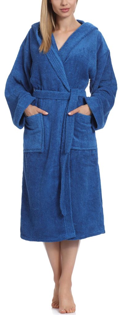 Ladeheid Damen Frottee Bademantel aus 100% Baumwolle Produktbild 