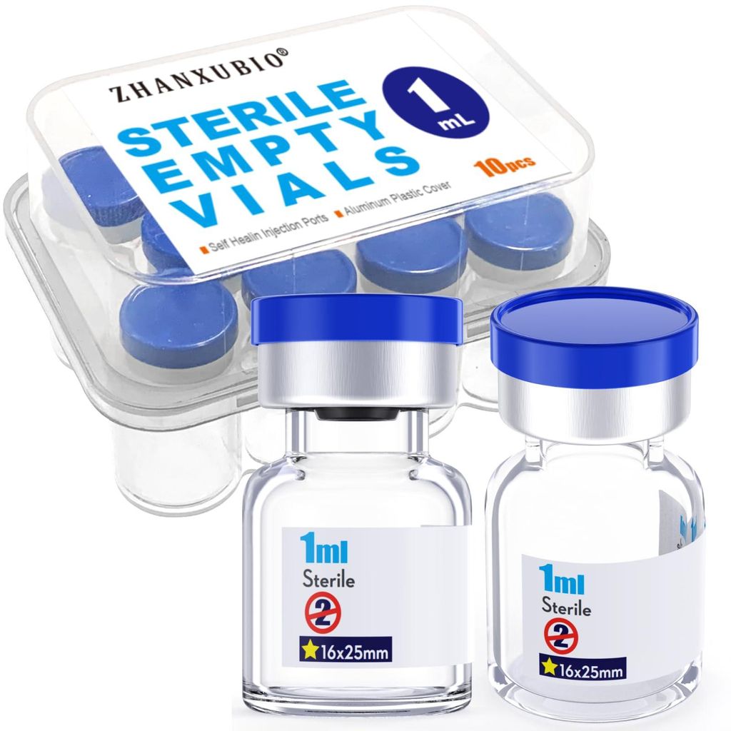 Glasfläschchen steril 1 ml mit Injektionsöffnung, 10 Stück