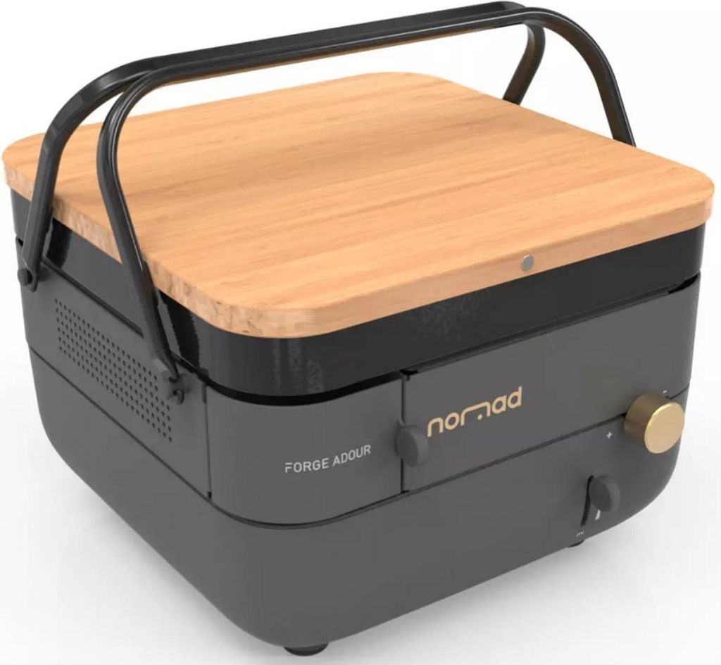 Gasgrillplatte mit emaillierter gusseisenplatte 30x30 cm Forge adour NOMAD