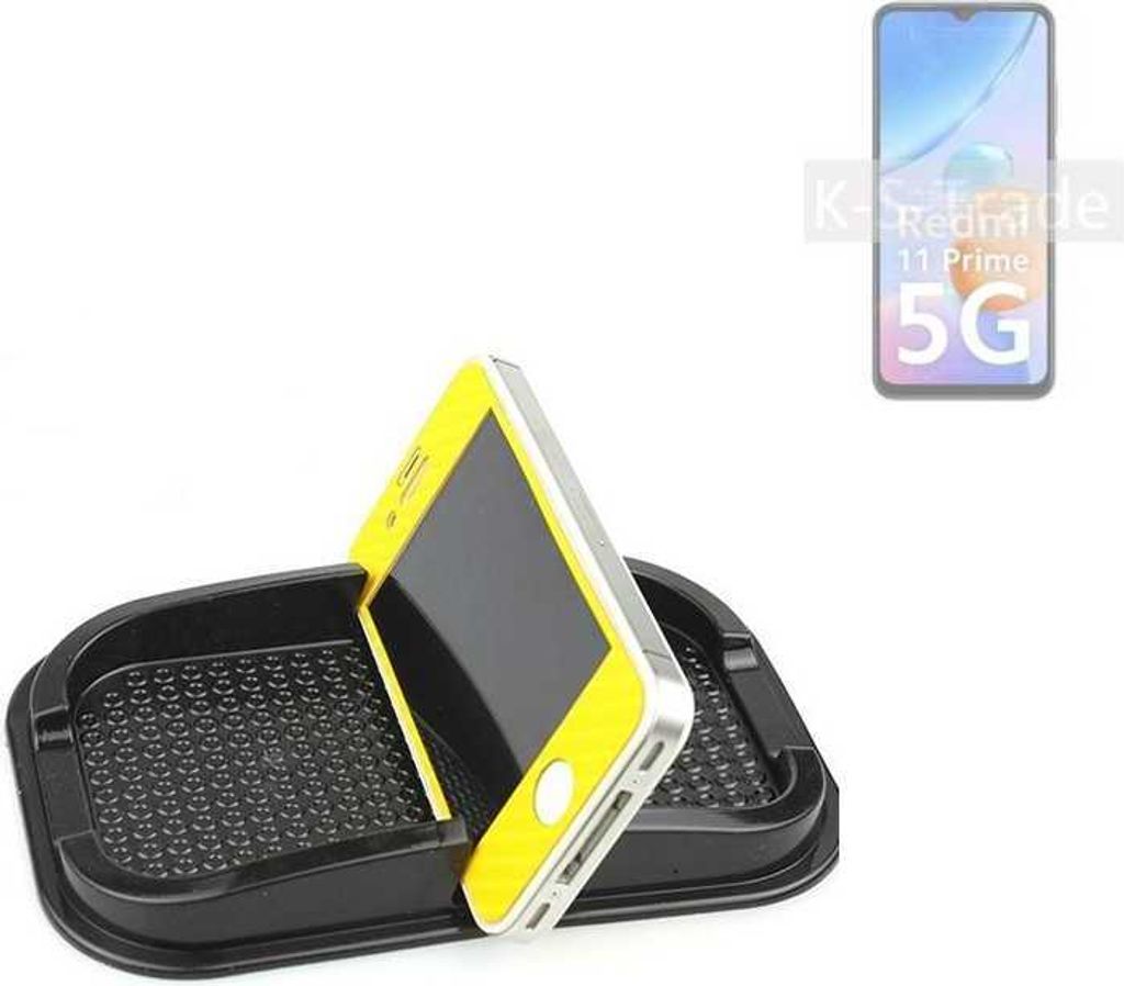 K-S-Trade Auto Anti Rutsch Matte Smartphone-Halter kompatibel mit Xiaomi Redmi 11 Prime 5G Haft Pad Armaturenbrett Handy-Halterung Silikon