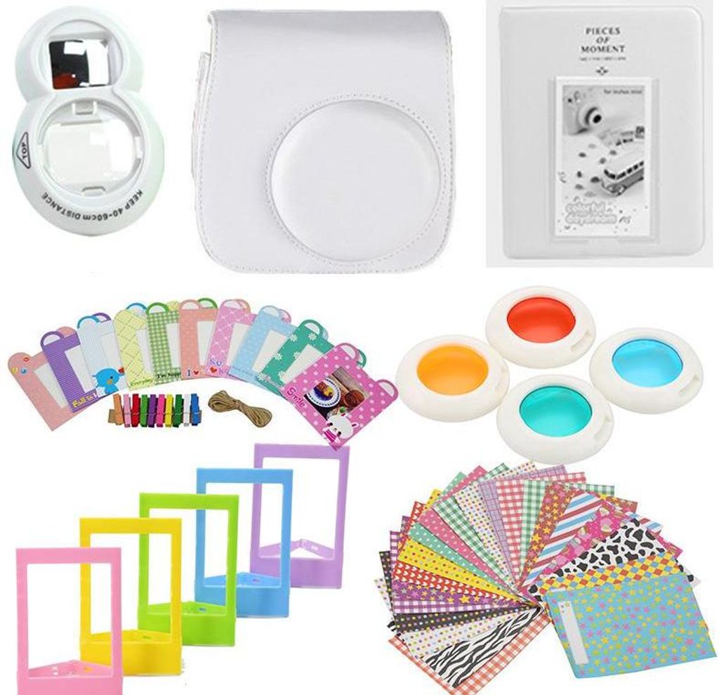 Zubehörsatz für Fujifilm Instax Mini 8 / 9 - Weiß
