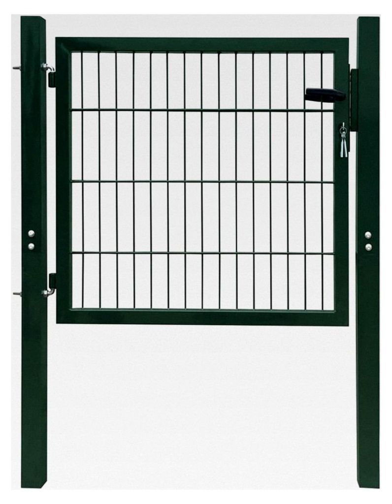 Zauntor Stahl Grön 105x150 cm, Gartentür, Hoftür für Garten, Hinterhof, Terrasse