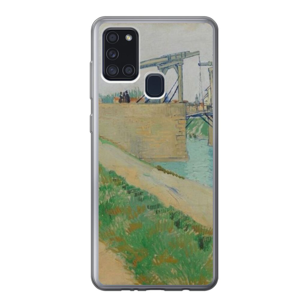 MuchoWow Handyhülle Schutzhülle Hülle für Samsung Galaxy A21s Die Brücke von Langlois - Vincent van Gogh Silikon Softcase Handy Hülle - Har...