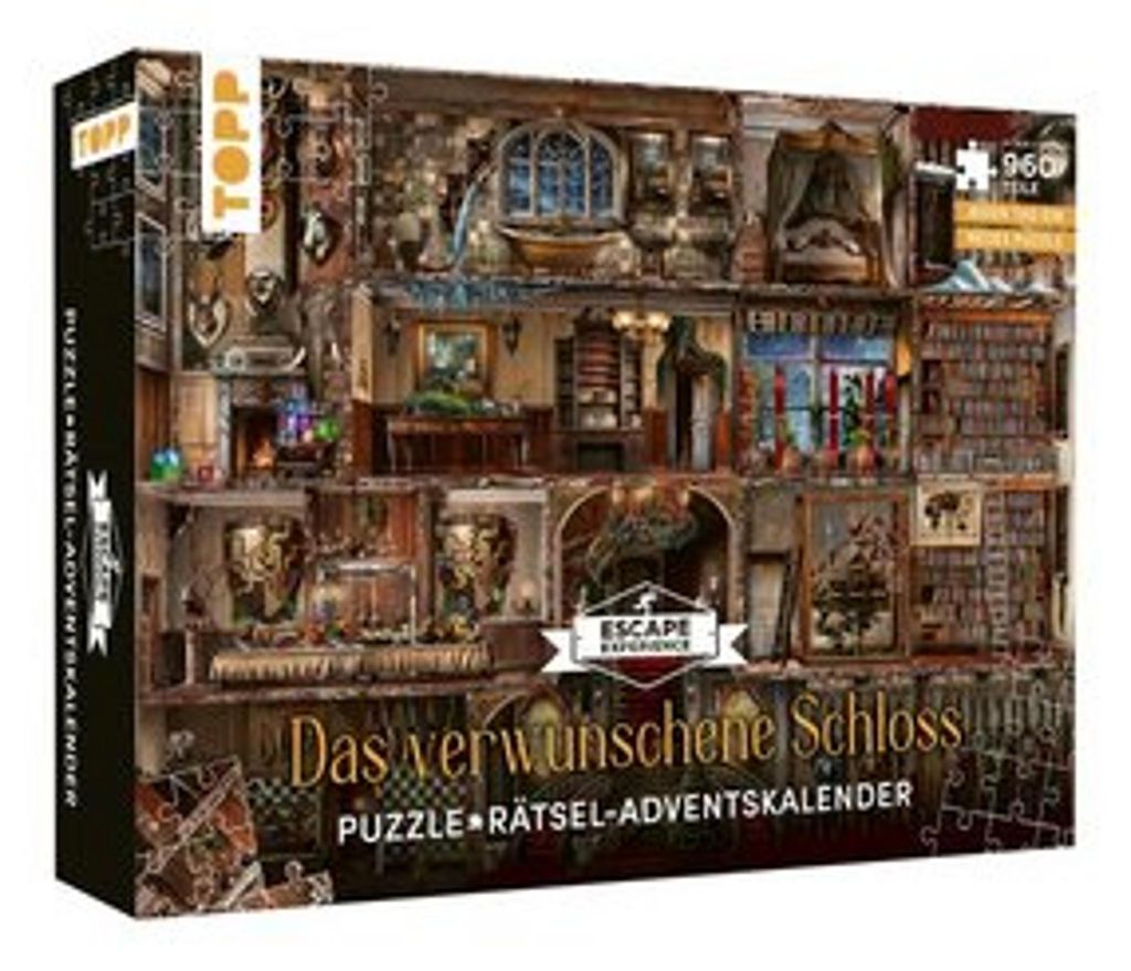 Puzzle-Rätsel-Adventskalender: Das verwunschene Schloss - Produktbild 