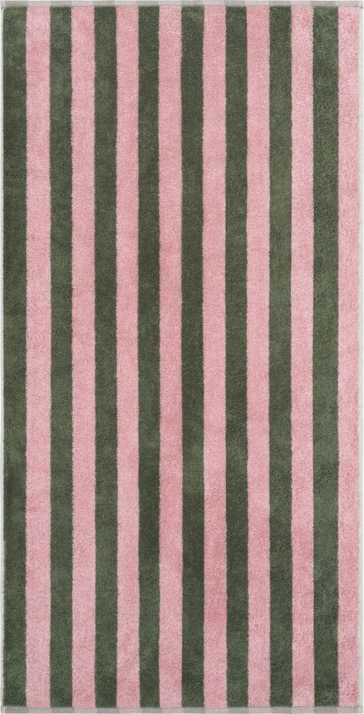 Cawö Duschtuch Bold Farbe oliv/rosa Größe 70x140