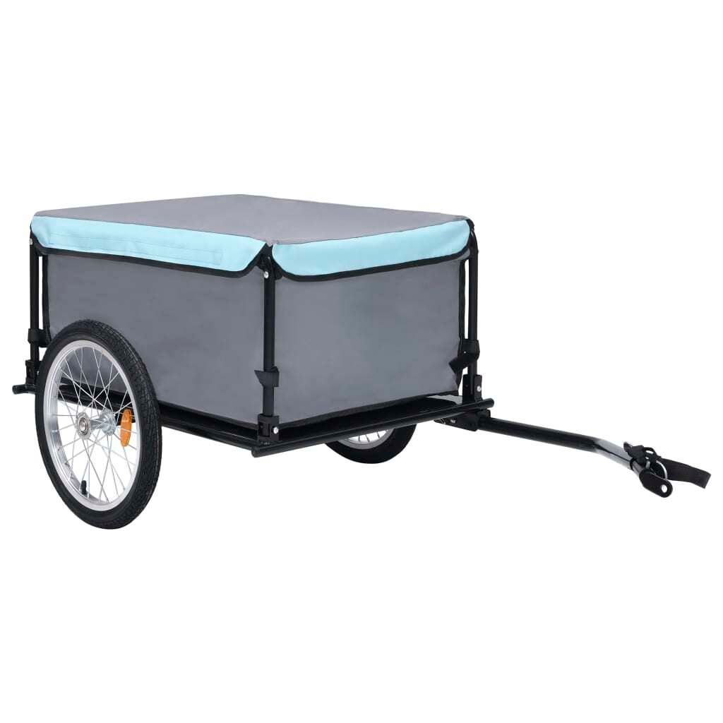 "2026 Promotion" Fahrradanhänger Schwarz und Blau 65 kg - Fahrradanhänger CC32616