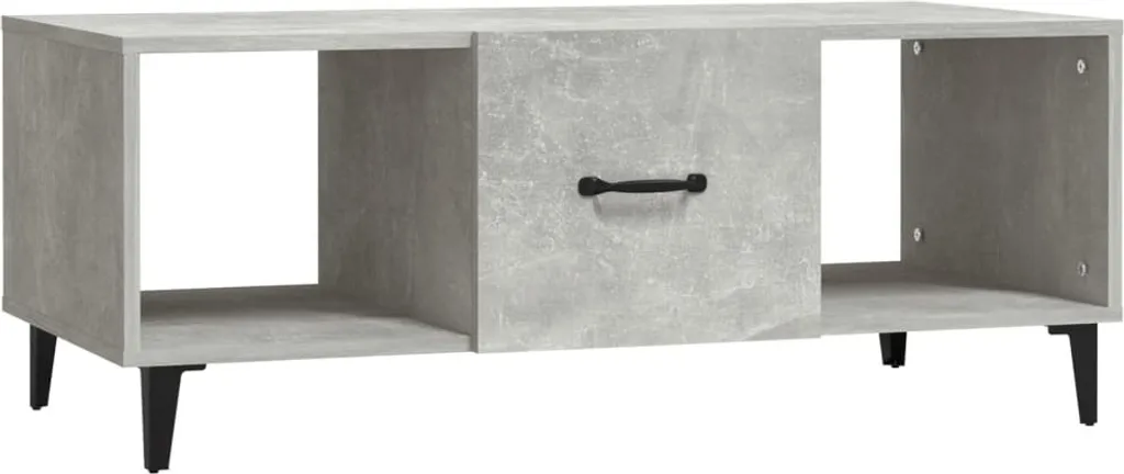 Tavolino Basso Soggiorno Grigio Cemento 102 cm - Arredo Moderno Casa