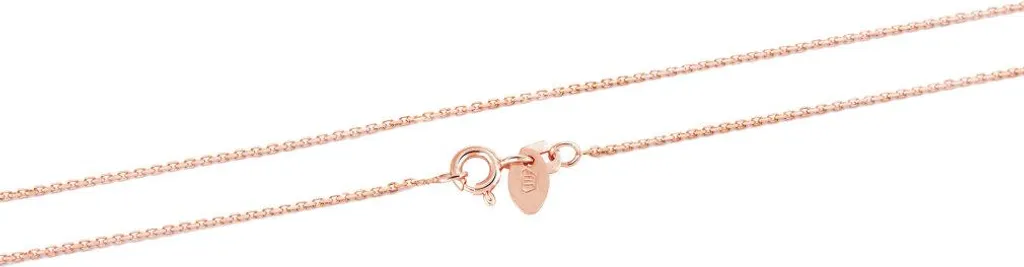Collier chaîne anti-ternissement en argent rose - Maille robuste de 42 cm