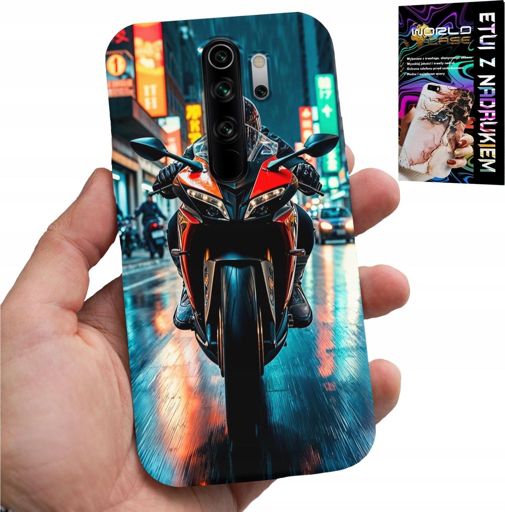 Fall Für Xiaomi Note 8 Pro - Motorrad, Motorrad Einrad Designs + Glas