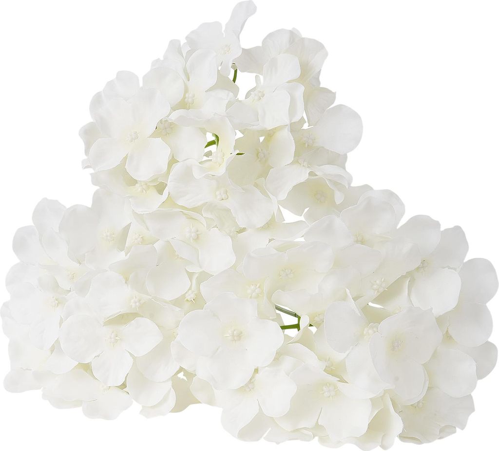 SucceBuy 305x Künstliche Hortensien 25cm Seidenblumenstrauß in Weiß