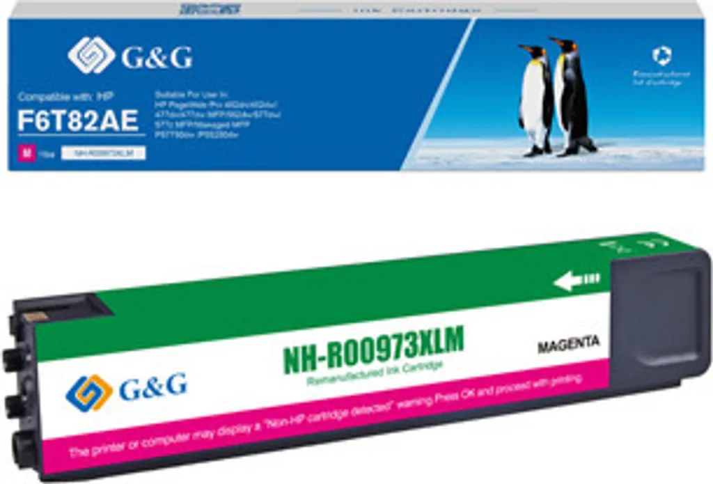 Pack Cartouche F6T82AE Magenta compatible G&G pour gros volume d'impression