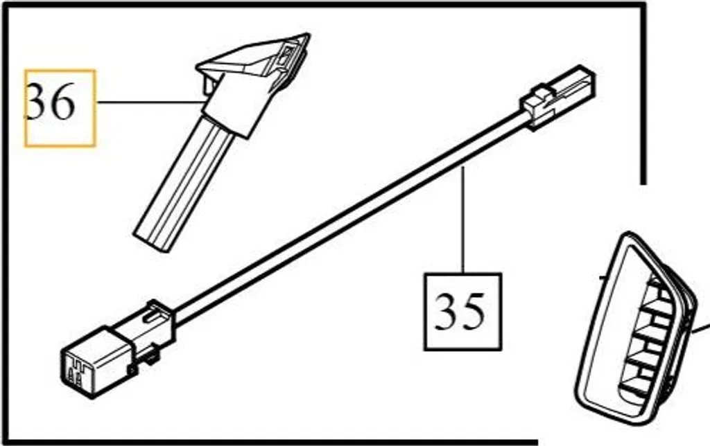Faisceau électrique BLIS pour Volvo C70 avec cadre de support et diode