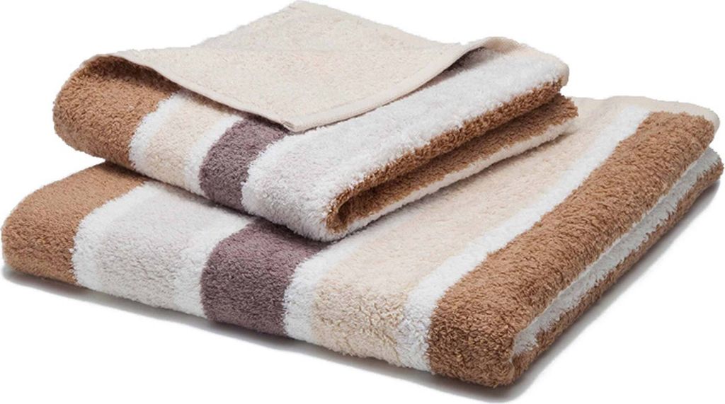 grace grand spa Duschtuch Premium in tollem Streifen-Design Braun One Size