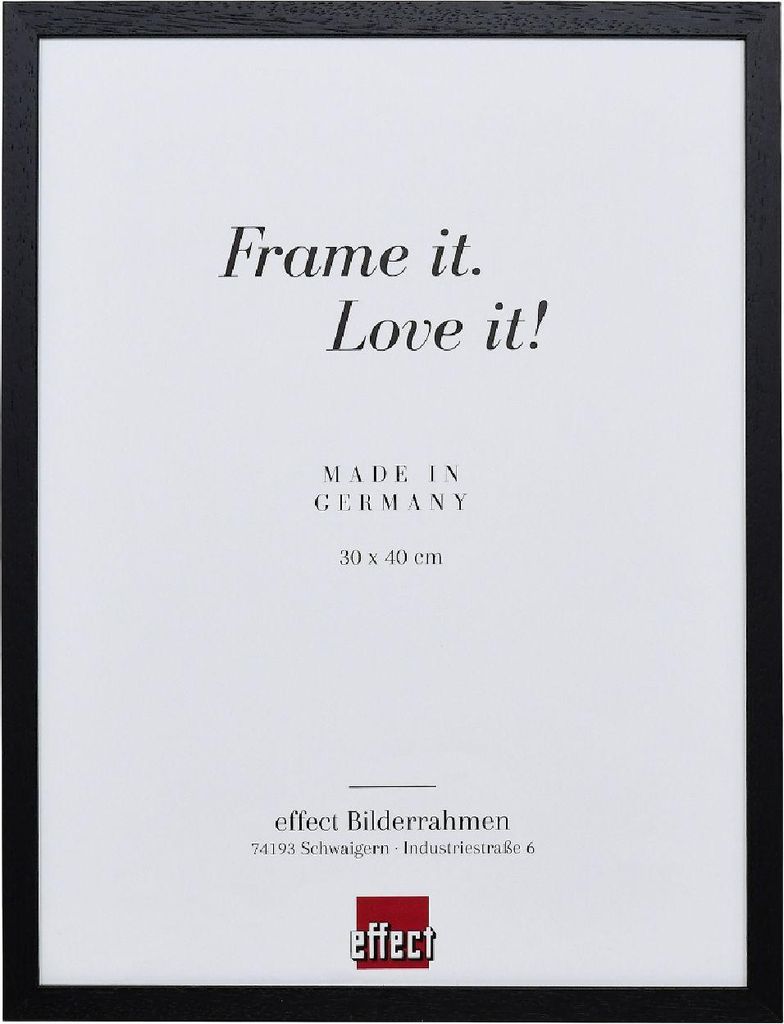 Effect Holzrahmen Profil 2330 schwarz 50x65 cm mit Antireflexglas
