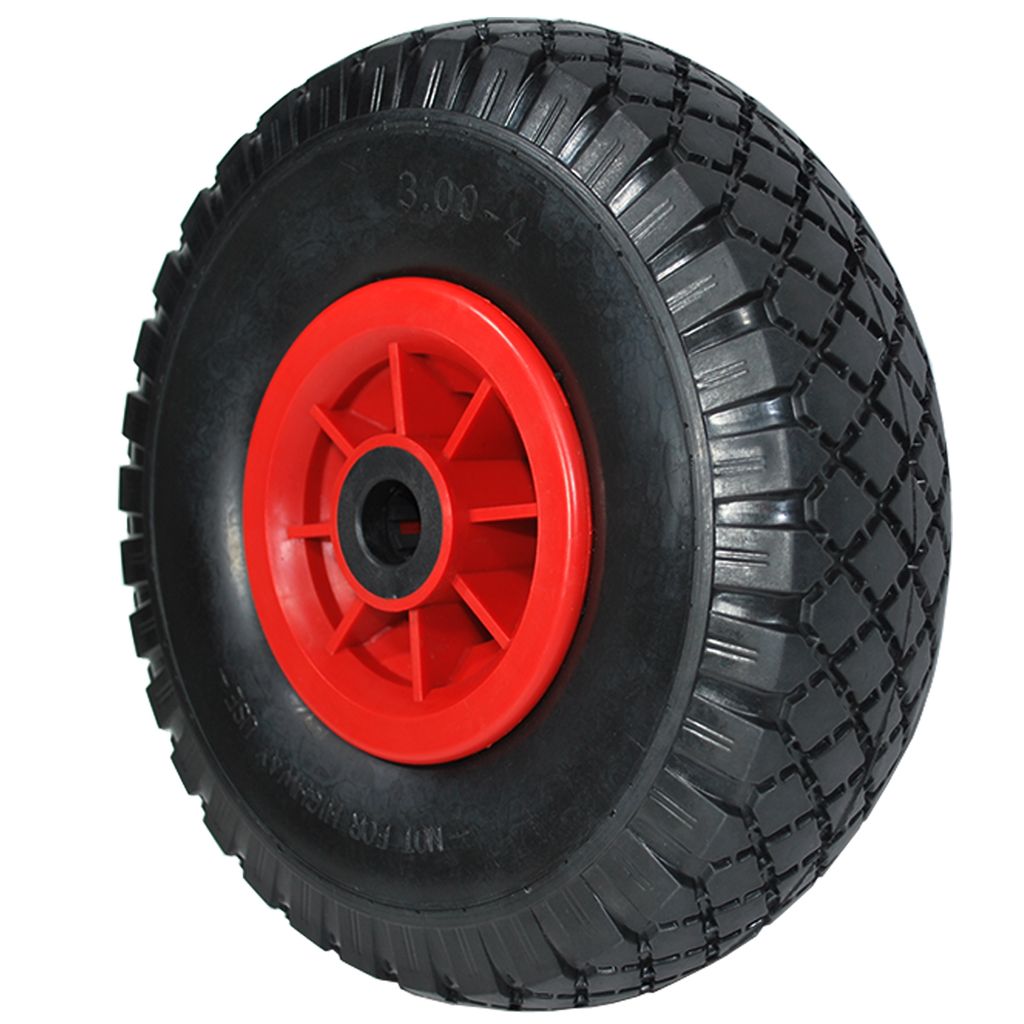 Sackkarrenrad Ersatzrad 3.00-4 PolyurethanVollgummi Reifen Gummirad pannensicher 1 Stück A-75 mm