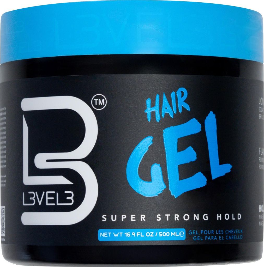 L3VEL3 Super Strong Hair Gel – professionelles Styling-Haargel extra stark 500 ml