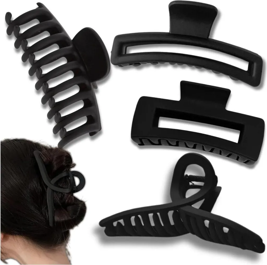 Set 4 Fermagli Capelli Camerazar Neri: Accessori Professionali Styling - 7