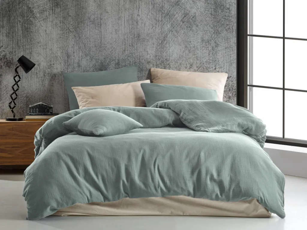 Biancheria Letto Mussola per Bambini e Adulti 140x200 Menta Cotone