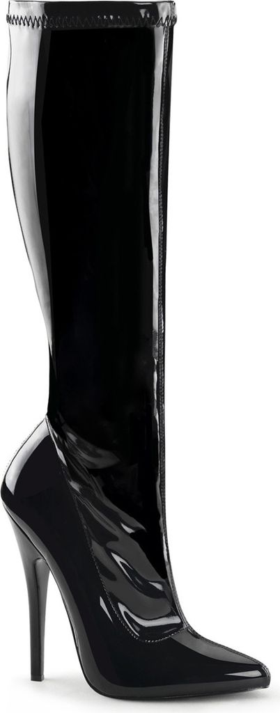 DOMINA-2000 Damen Boots von Devious, Schwarz Lack , EU 46, US 16