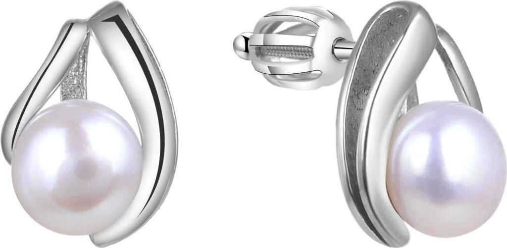 Silver earrings with real pearl TAGUP1665PS