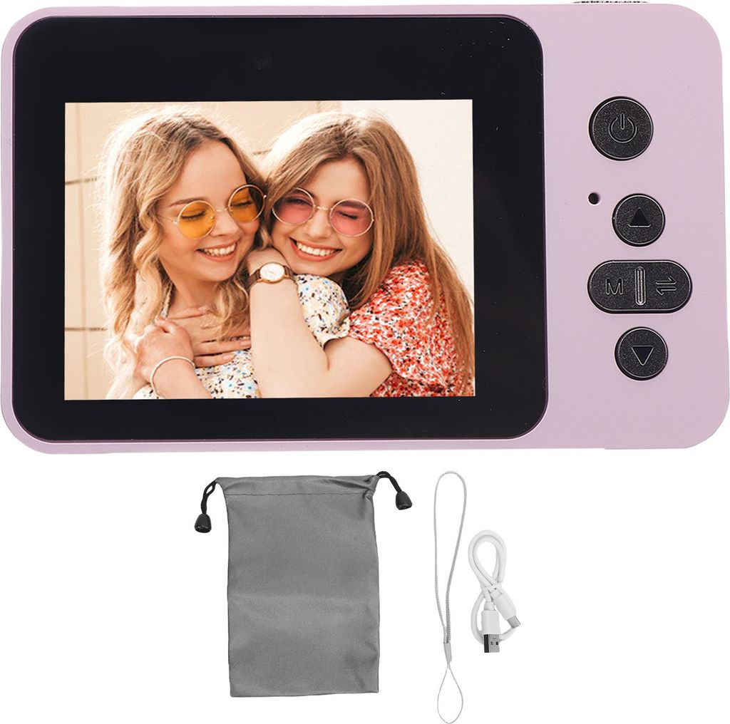 1080P 12MP Digitalkamera mit HD-Dual-Objektiv 2,4-Zoll-Display Autofokus kompakte kleine Kamera Selfie-Kamera für Fotografie blau