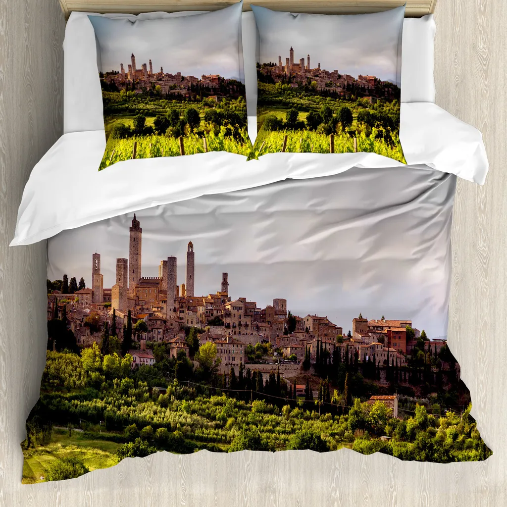 Set Copripiumino Medievale ABAKUHAUS 155x220 Anallergico Verde