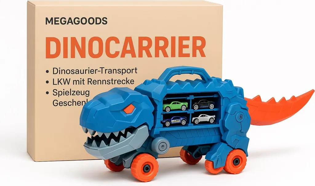 Camion transporteur de dinosaure éjecteur avec mini voitures de sport