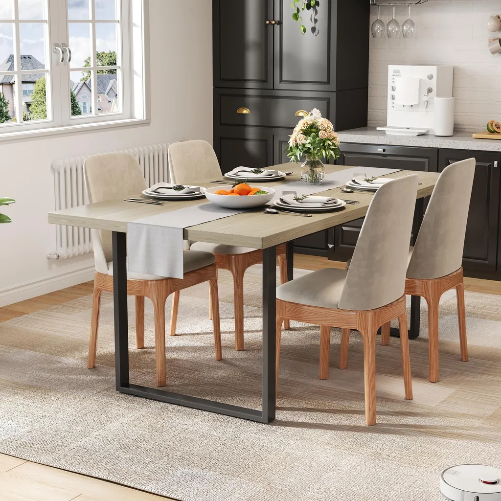 Table de salle à manger 160x80 cm idéale pour recevoir 6 à 8 invités