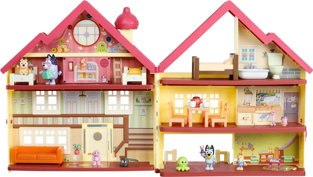 Coffret Bluey Playhouse Mega Set interactif avec figurines et mobilier
