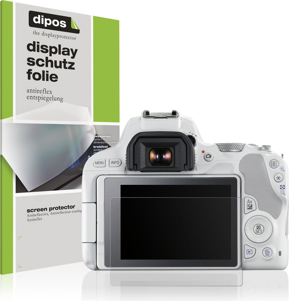 1x Schutzfolie für Canon 200D matt Displayschutzfolie Folie Display Schutz dipos