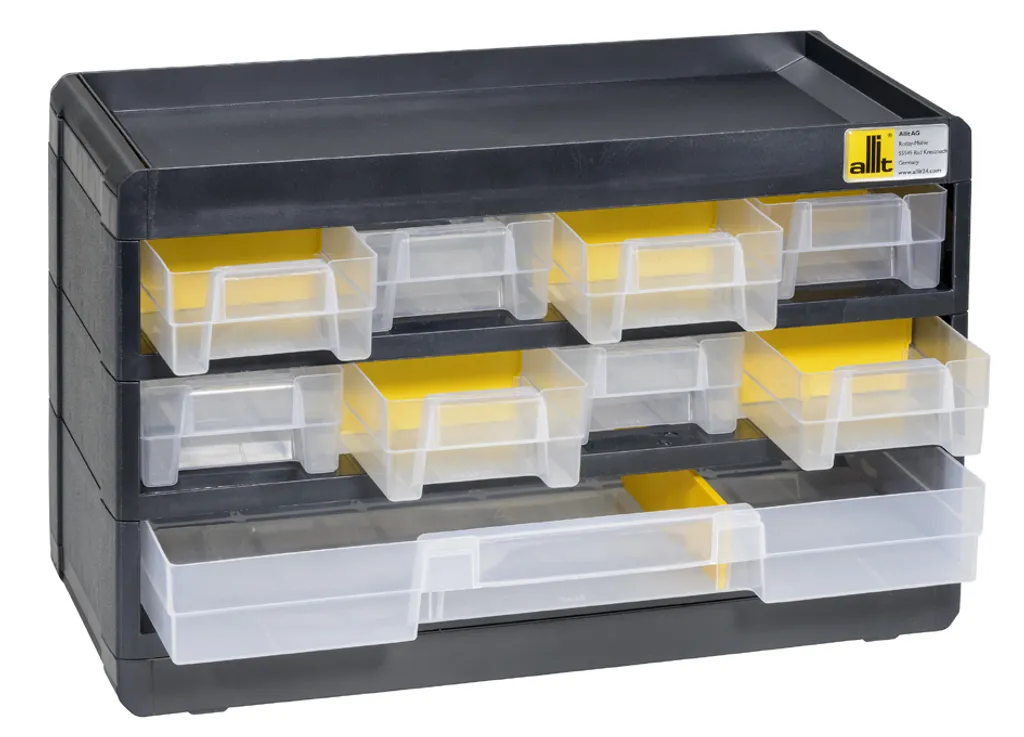 Allit VarioPlus Basic 15 Casier de Rangement avec 9 Tiroirs Robustes