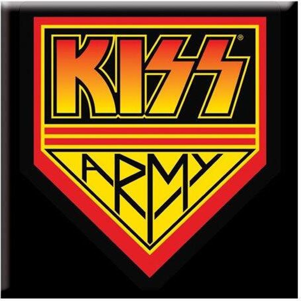 Kiss - Kühlschrank-Magnet "Army" RO7569 (Einheitsgröße) (Schwarz/Gelb/Orange)