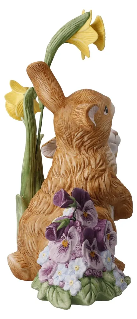 Statuette Couple de Lapins en Faïence Multicolore pour Décoration de Pâques - 14