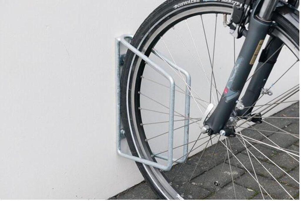 WSM Fahrradklemmbügel 1er 45Grad verzinkt Höhe 350 x Breite 68 x Tiefe 220mm Wandbefestigung - 105000033