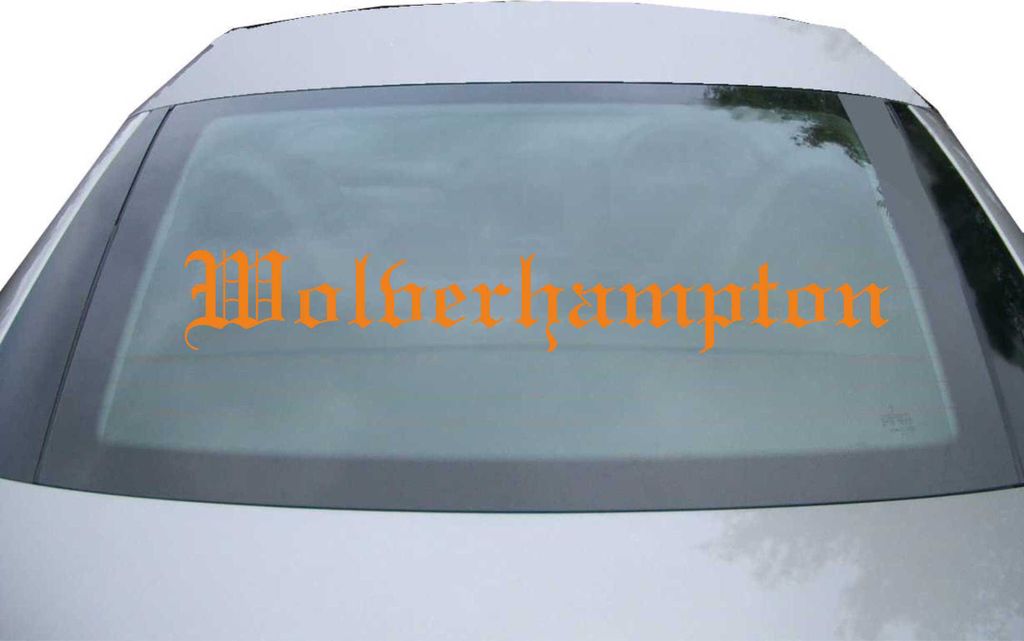 Indigos UG - Aufkleber Heckscheibe & Motorklappe DE6689 - orange - 600x88 mm - Molberhanmpton - Auto Scheiben Fenster Heckklappe Tuning Racing JDM ...