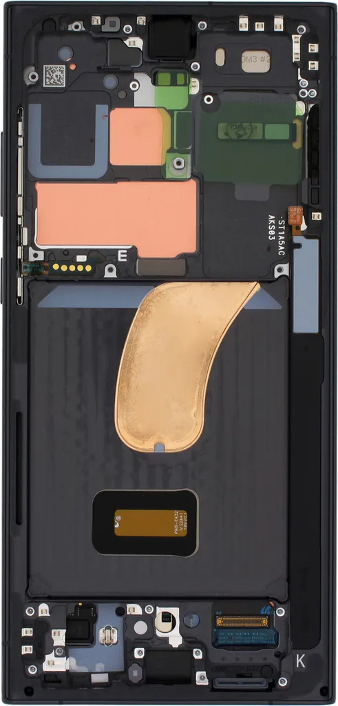 Écran LCD Tactile Samsung S23 Ultra avec Châssis d'Origine Phantom Black