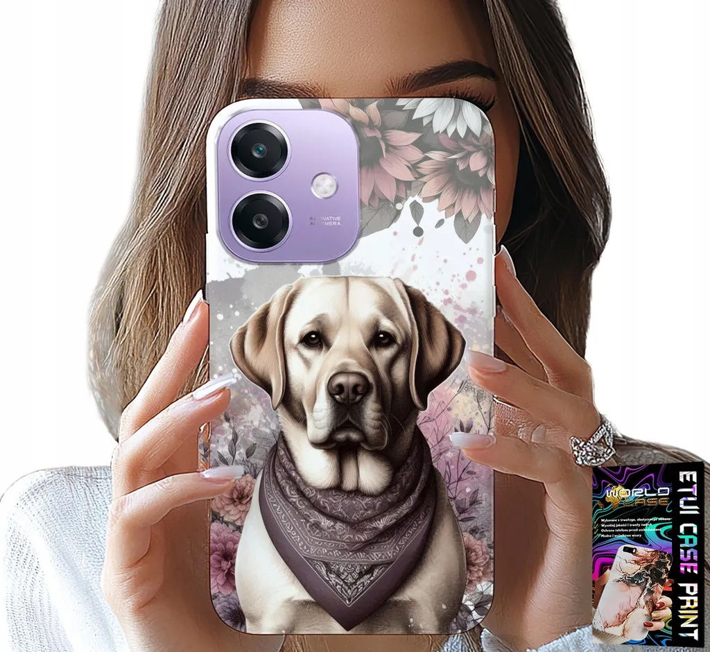Custodia per Oppo A60 5G - Cane Husky + Vetro