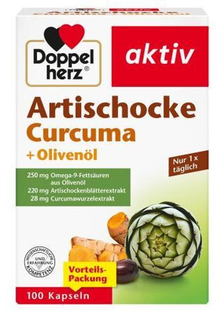 Doppelherz Artischocke Curcuma+Olivenöl Kapseln 100 St