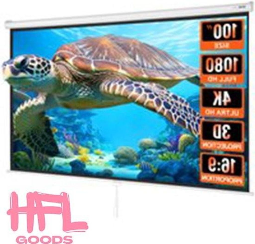 HFL Goods Leinwandwand - Projektor - Projektorleinwand - Projektor-Leinwand - Projektor-Bildschirm - Projektor-Tuch - Projektor-Leinwand für Proje...