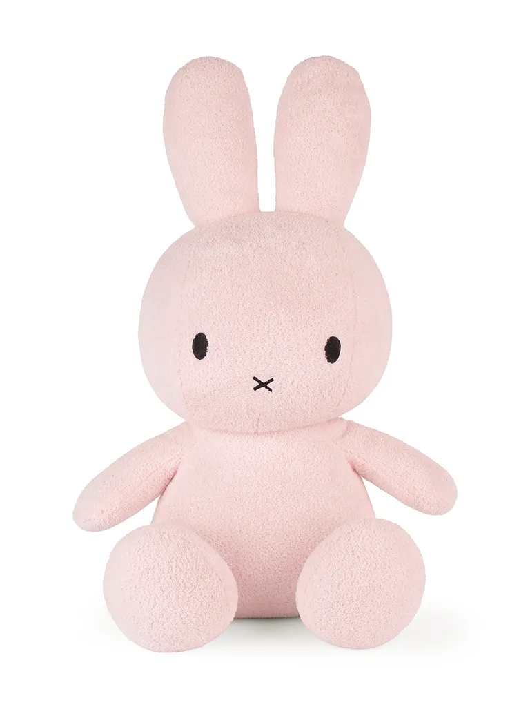 Grande peluche Miffy rose 70cm en tissu éponge pour chambre enfant