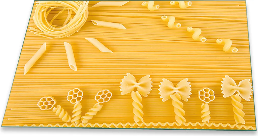 Piastra Vetro Ceramica Universale 80x52 Decorazione Pasta Giallo