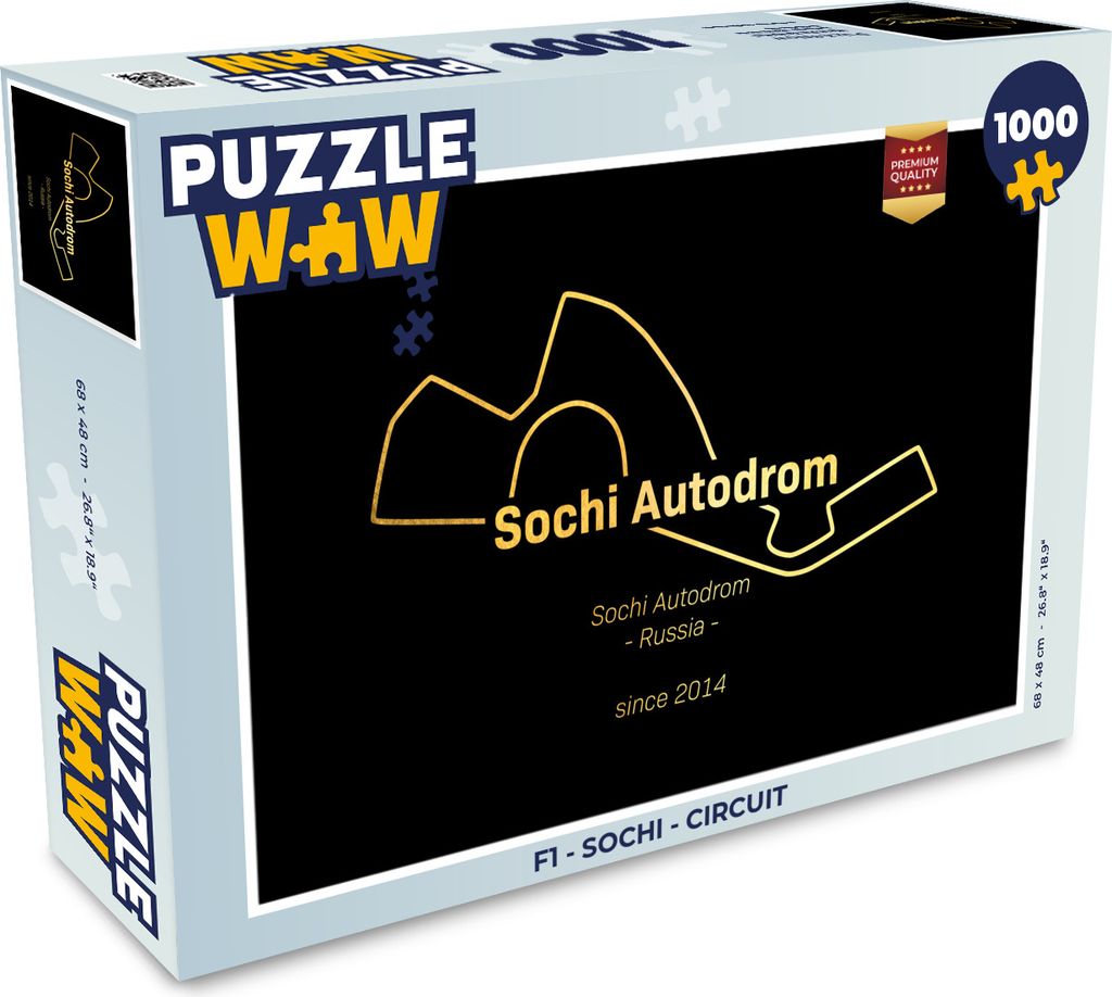 MuchoWow Puzzle 1000 Teile F1 - Sotschi - Rennstrecke - Erwachsene - Rätsel