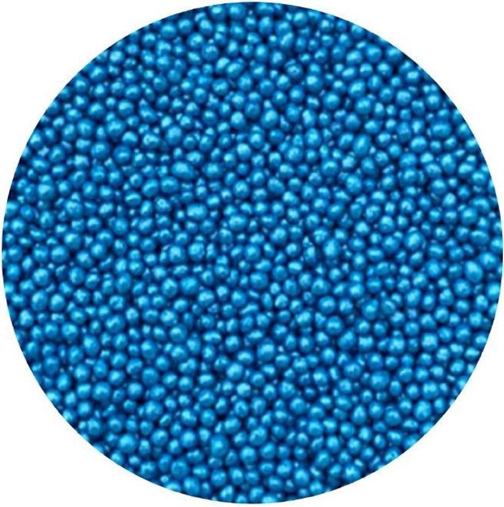 Zuckerperlen blau metallic 2mm 1kg Produktbild 