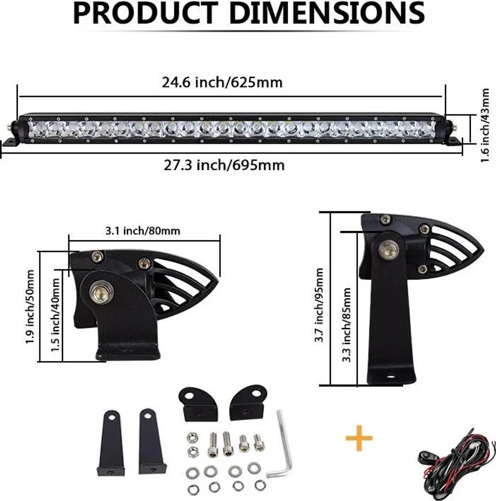 LED Strip 26 Pollici per Auto e Fuoristrada - IP67 Heavy Duty - 2