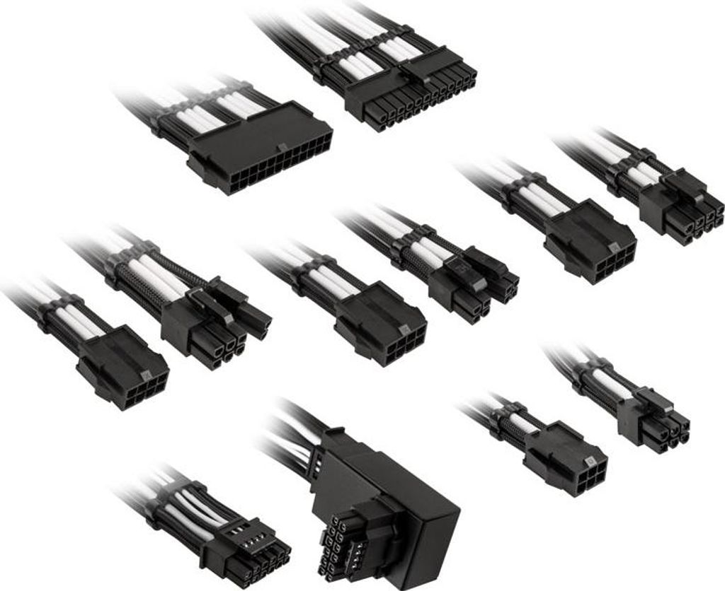 Kolink Core Pro Braided Cable Extension Kit 12V-2x6 Typ 1 - Jet Black/Brilliant